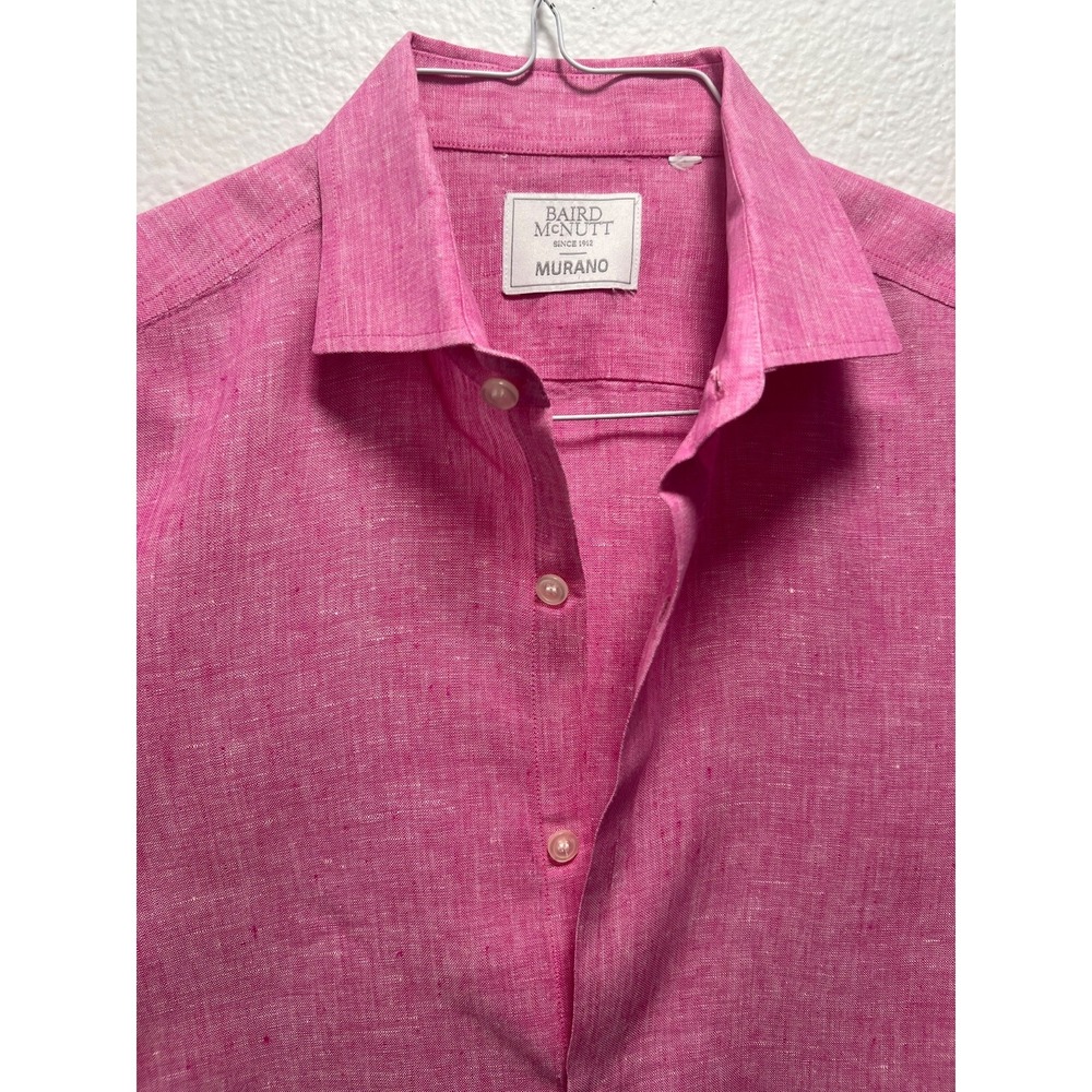 Murano Modern Comfort, Linen Pink Shirt - Size M